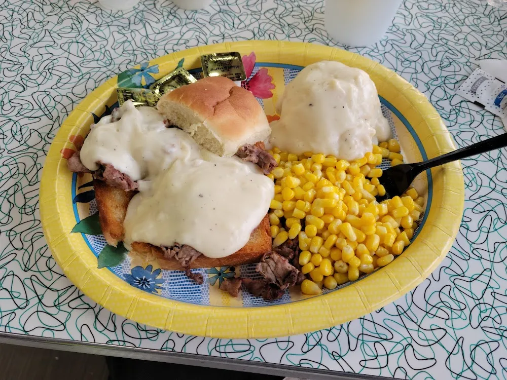 Roast Beef on Open Faced Roast Beef